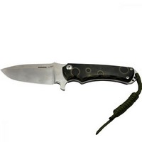 photo outdoor knife - black moon - clear blade - gold logo 1